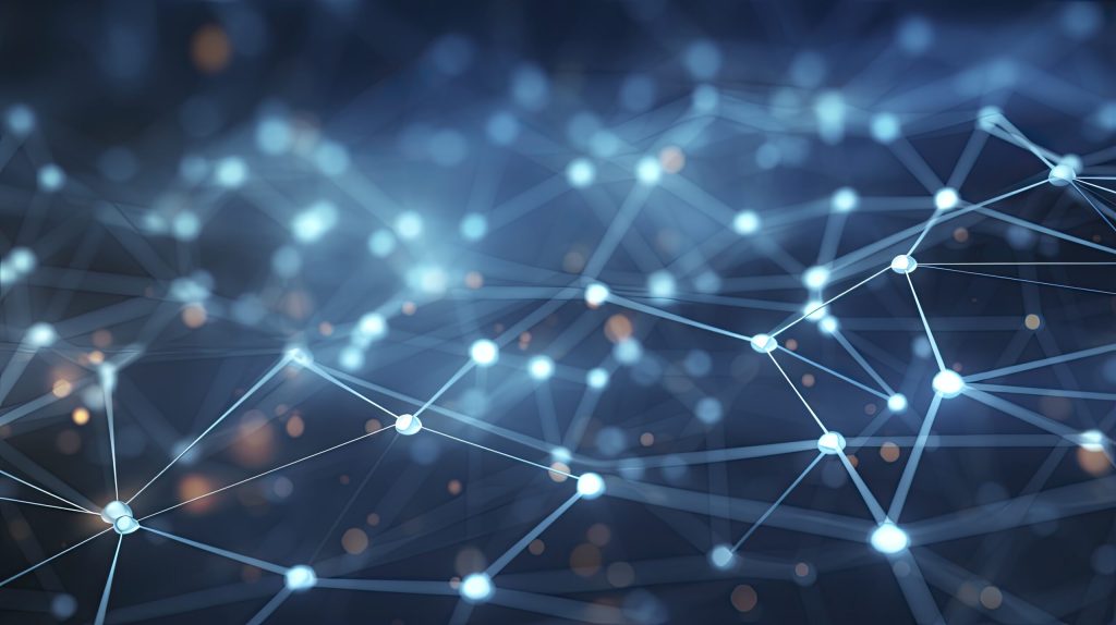 vecteezy ai generated abstract digital connections with data and nodes.